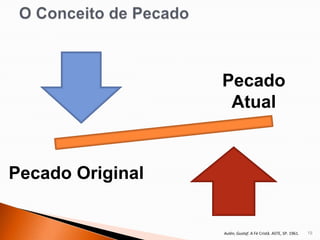 Pecado
                   Atual



Pecado Original


                  Aulén, Gustaf. A Fé Cristã. ASTE, SP. 1961.   19
 
