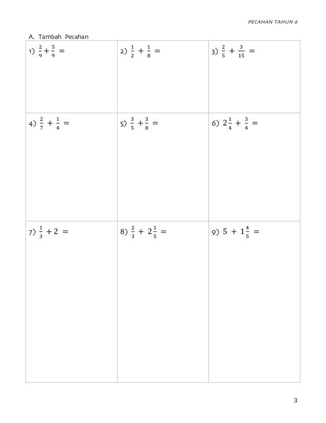 Soalan Matematik Operasi Bahagi Tahun 3