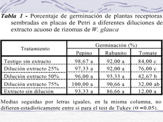  Otra forma de mostrar
los resultados es
mediante tablas o
cuadros.
 Se utiliza cuando la
información se desea
presentar de forma
precisa.
 Cuando se realizan
transformaciones o
concentrado de datos
como promedios,
porcentajes
 