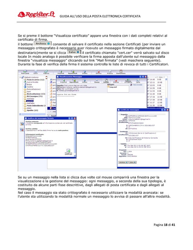 ACCEDI ALLA TUA PEC REGISTER visual data 5
