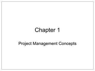 Chapter 1

Project Management Concepts
 