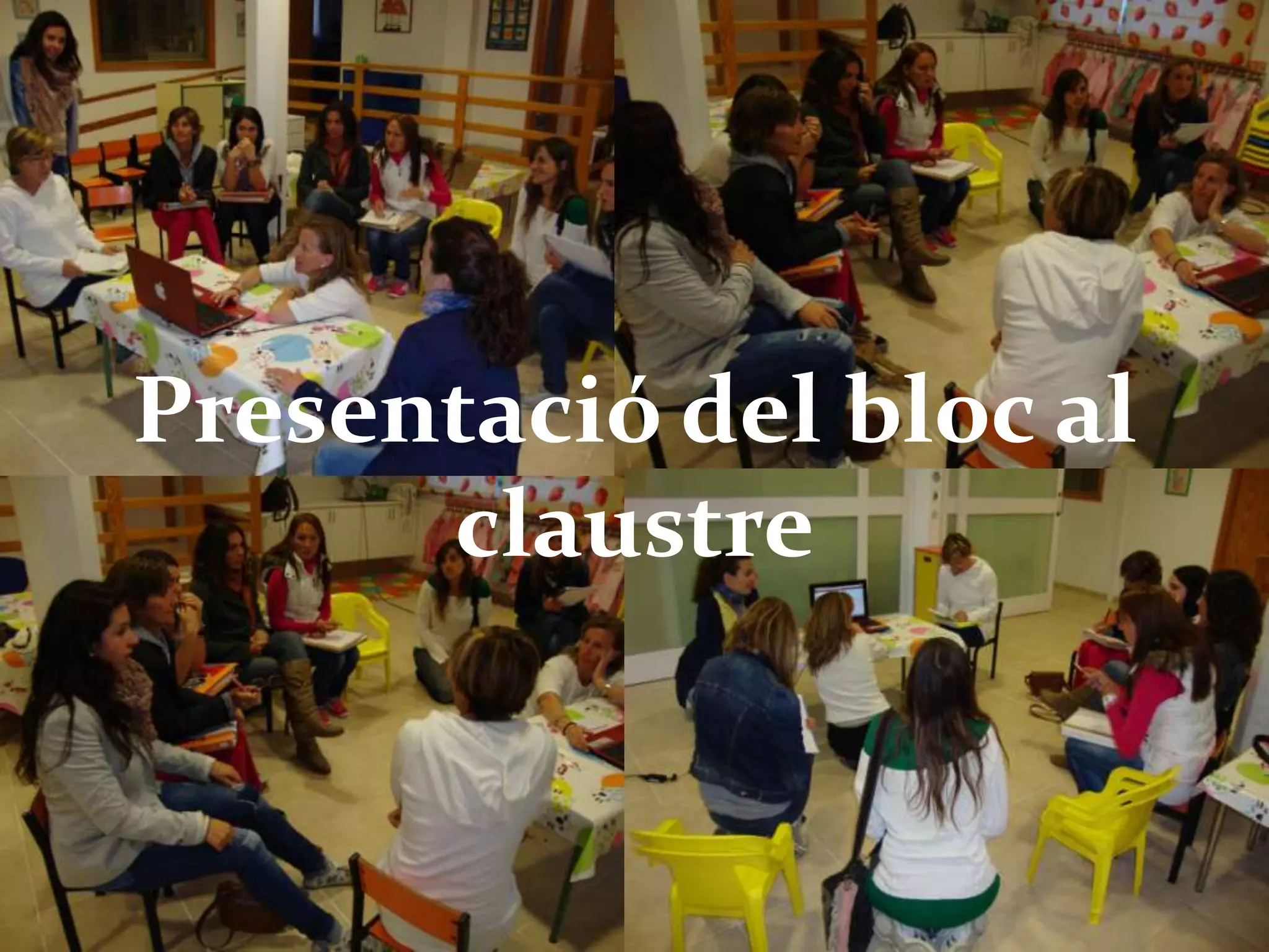 Presentació del bloc al
      claustre
 