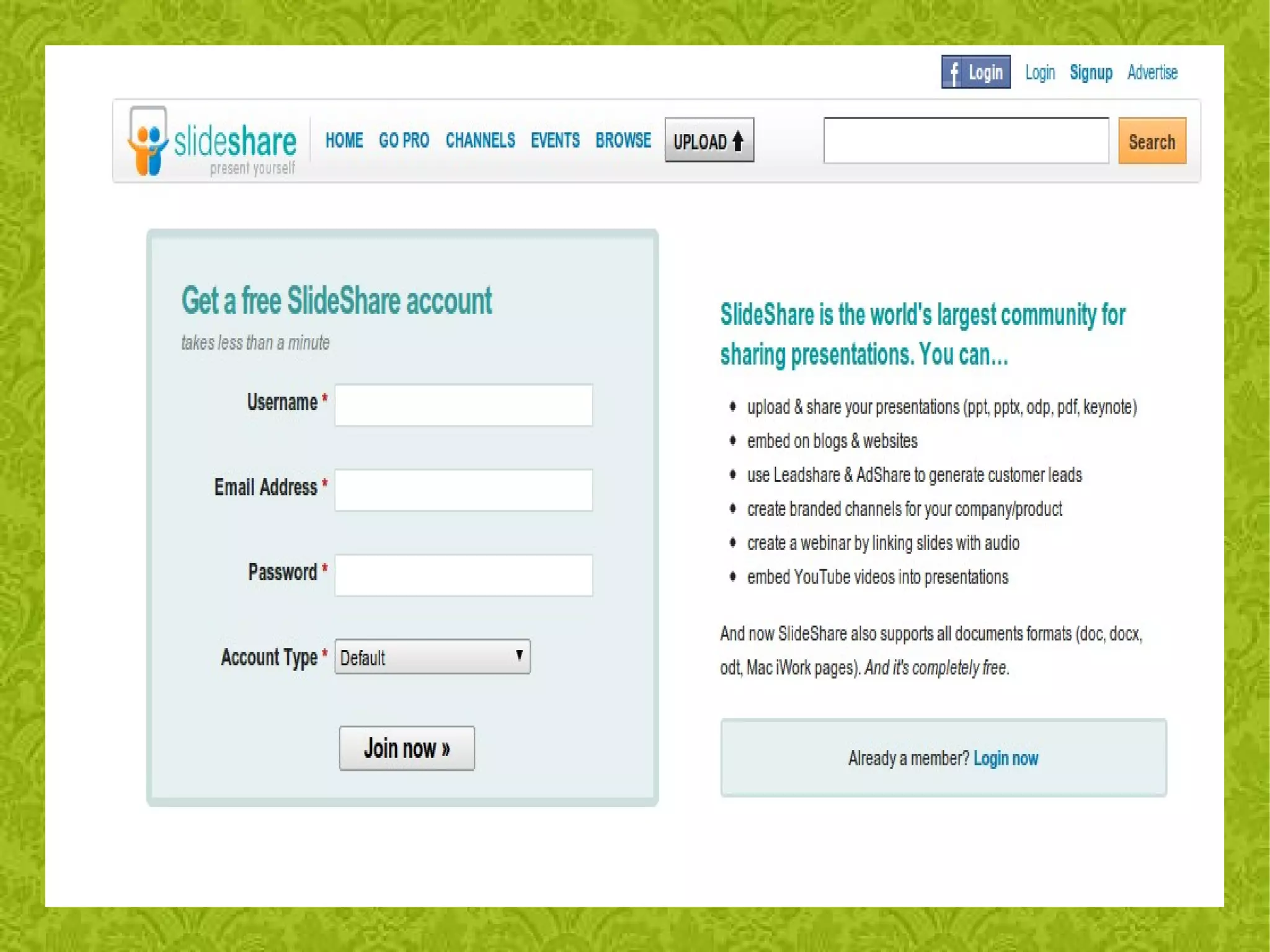 COM ES POT PASAR A FORMAT FLASH? Al pujar la presentació a Slideshare, el sistema automàticament converteix la presentació en format Flash. 