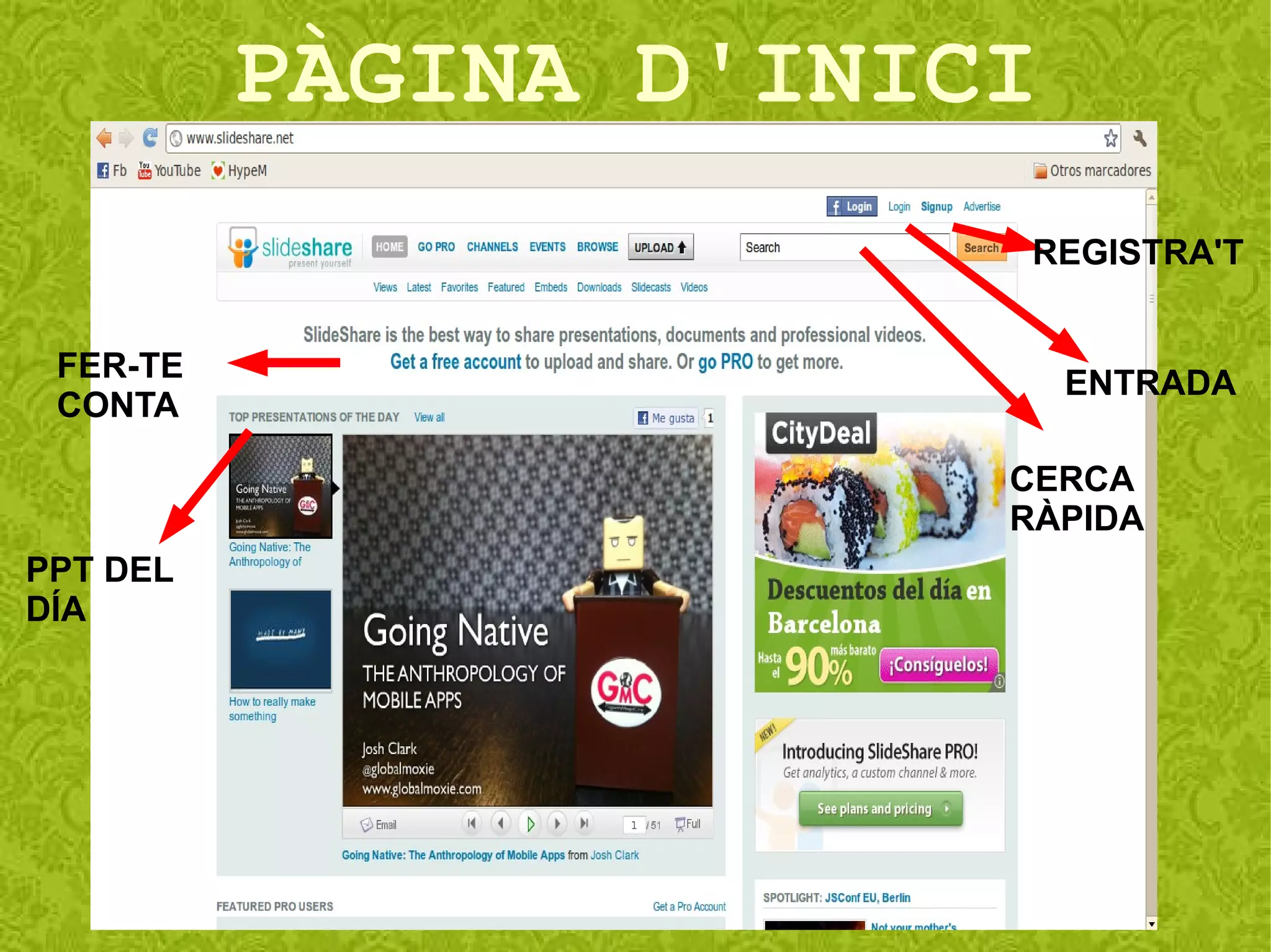 Qualsevol altre programa compatible amb:          -PPT.          -PPS.          -ODP. La capacitat màxima que permet per arxiu és de 20 Mb. 