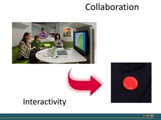 Collaboration

Interactivity
1 of 20

 