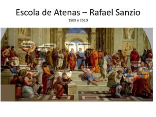 Escola de Atenas – Rafael Sanzio 
1509 e 1510 
 