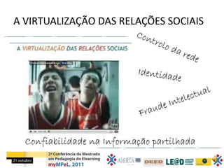 A VIRTUALIZAÇÃO DAS RELAÇÕES SOCIAIS




  Confiabilidade na Informação partilhada
 