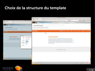 11
11/20
Choix de la structure du template
 