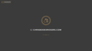 10.18 #PARISNORTH
CHRISBODE@ROGERS.COM
 