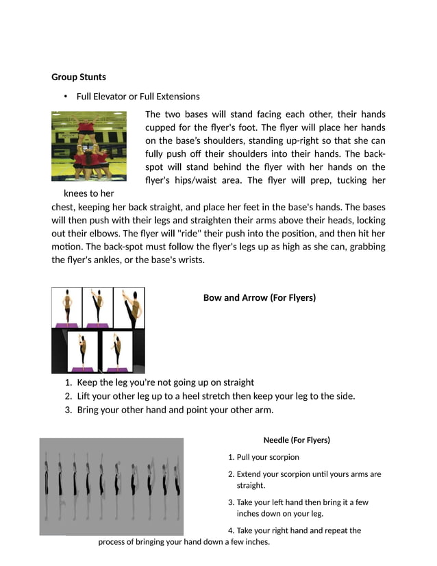 Pe Cheerdance Activity And Examples Docx