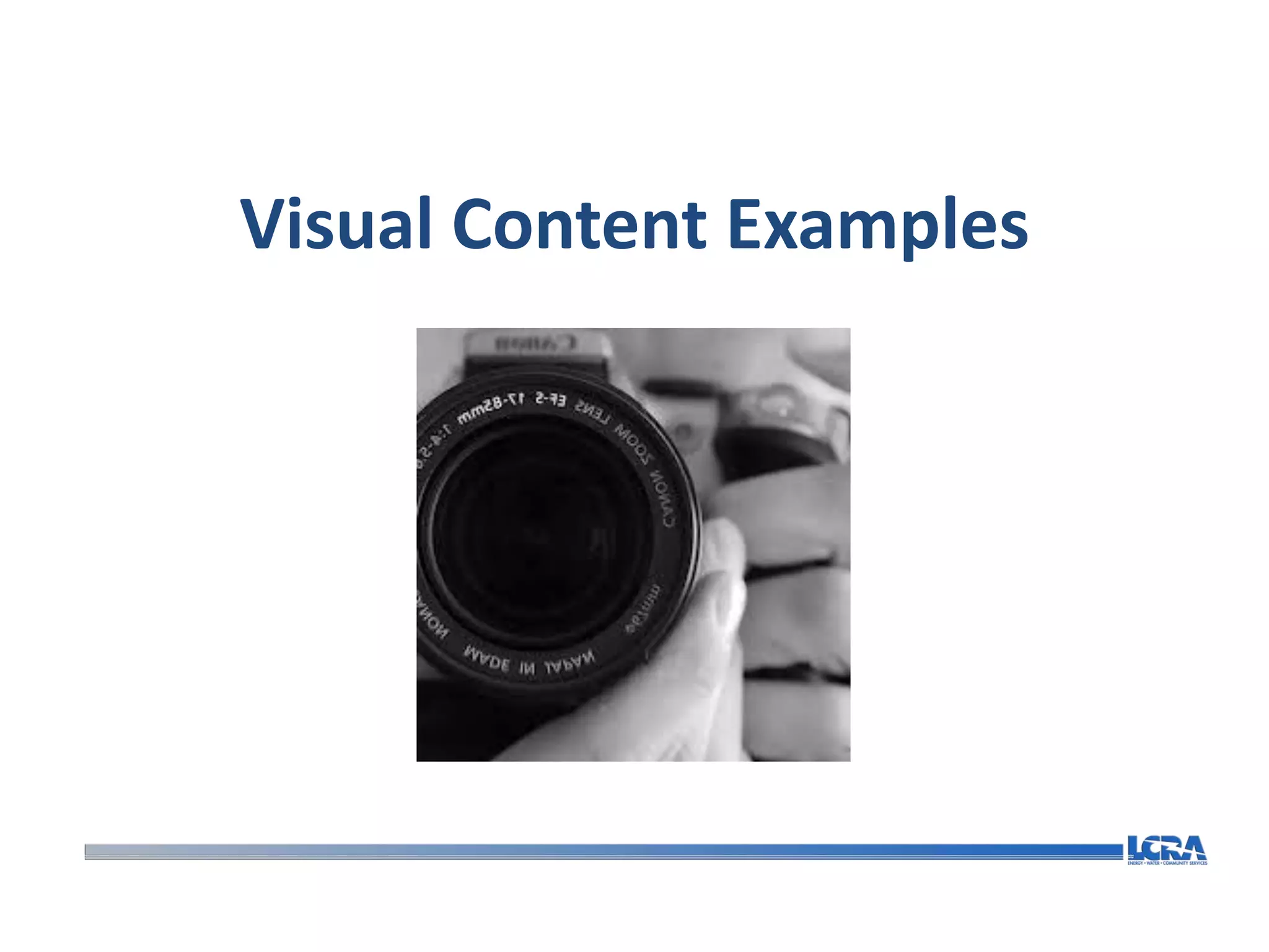 Visual Content Examples
 