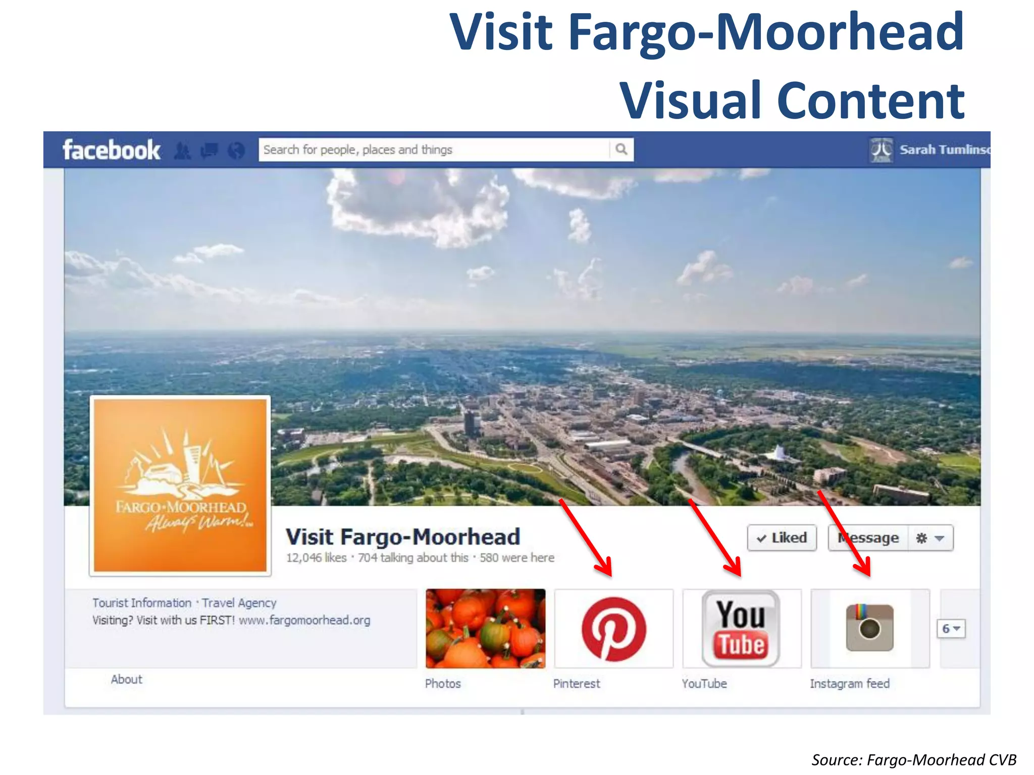 Visit Fargo-Moorhead
        Visual Content




               Source: Fargo-Moorhead CVB
 