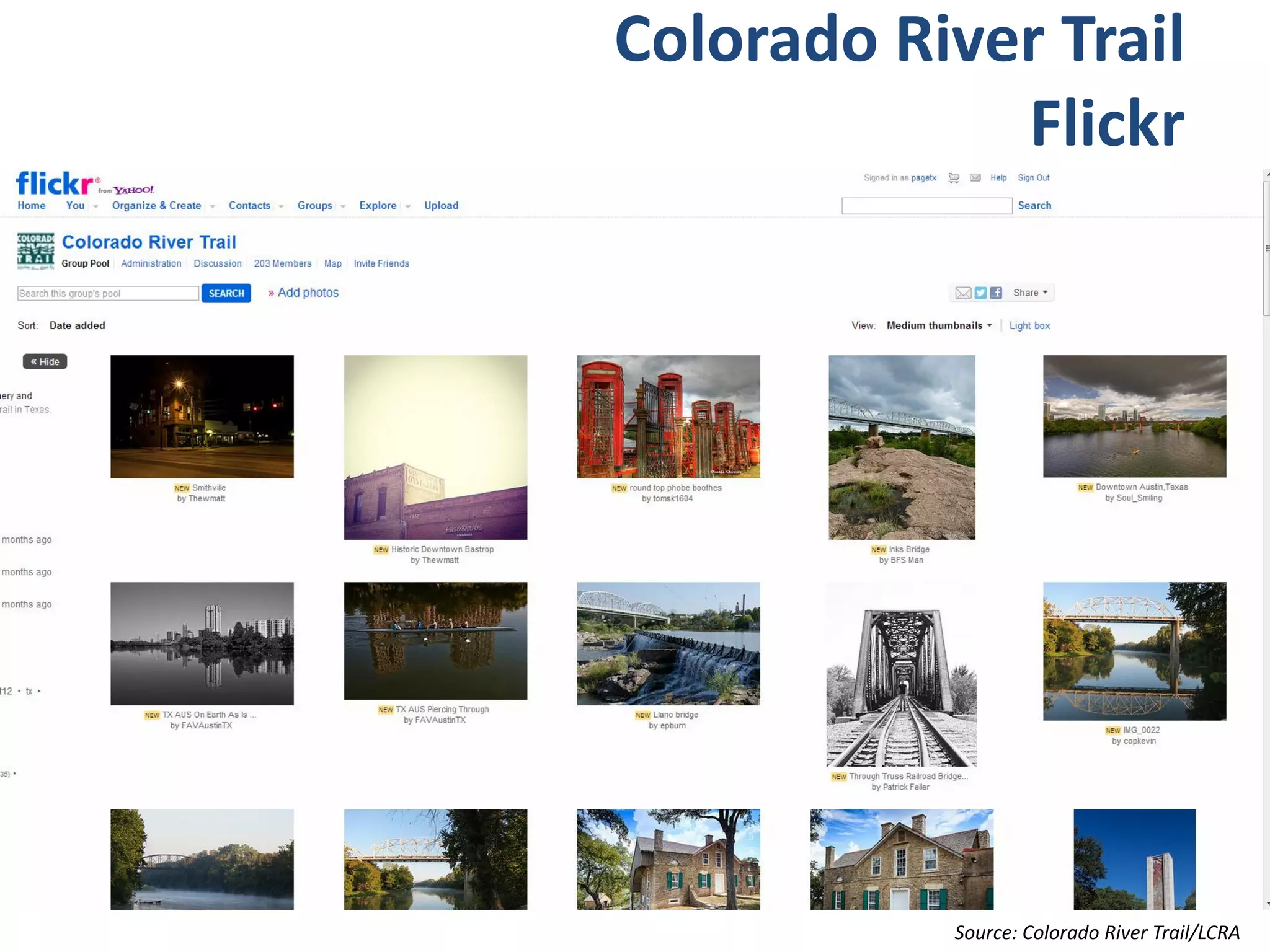 Colorado River Trail
             Flickr




           Source: Colorado River Trail/LCRA
 