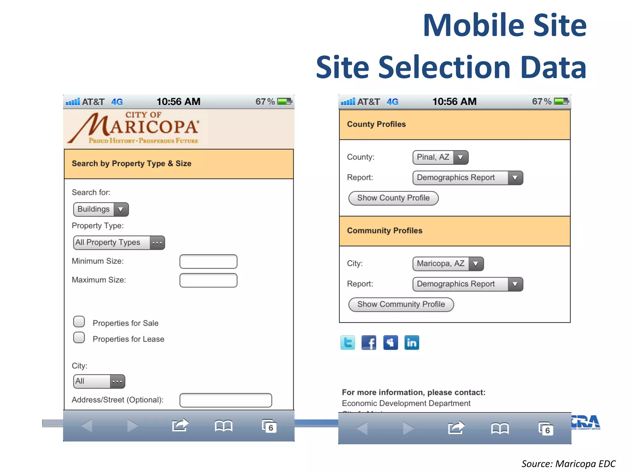 Mobile Site
Site Selection Data




              Source: Maricopa EDC
 