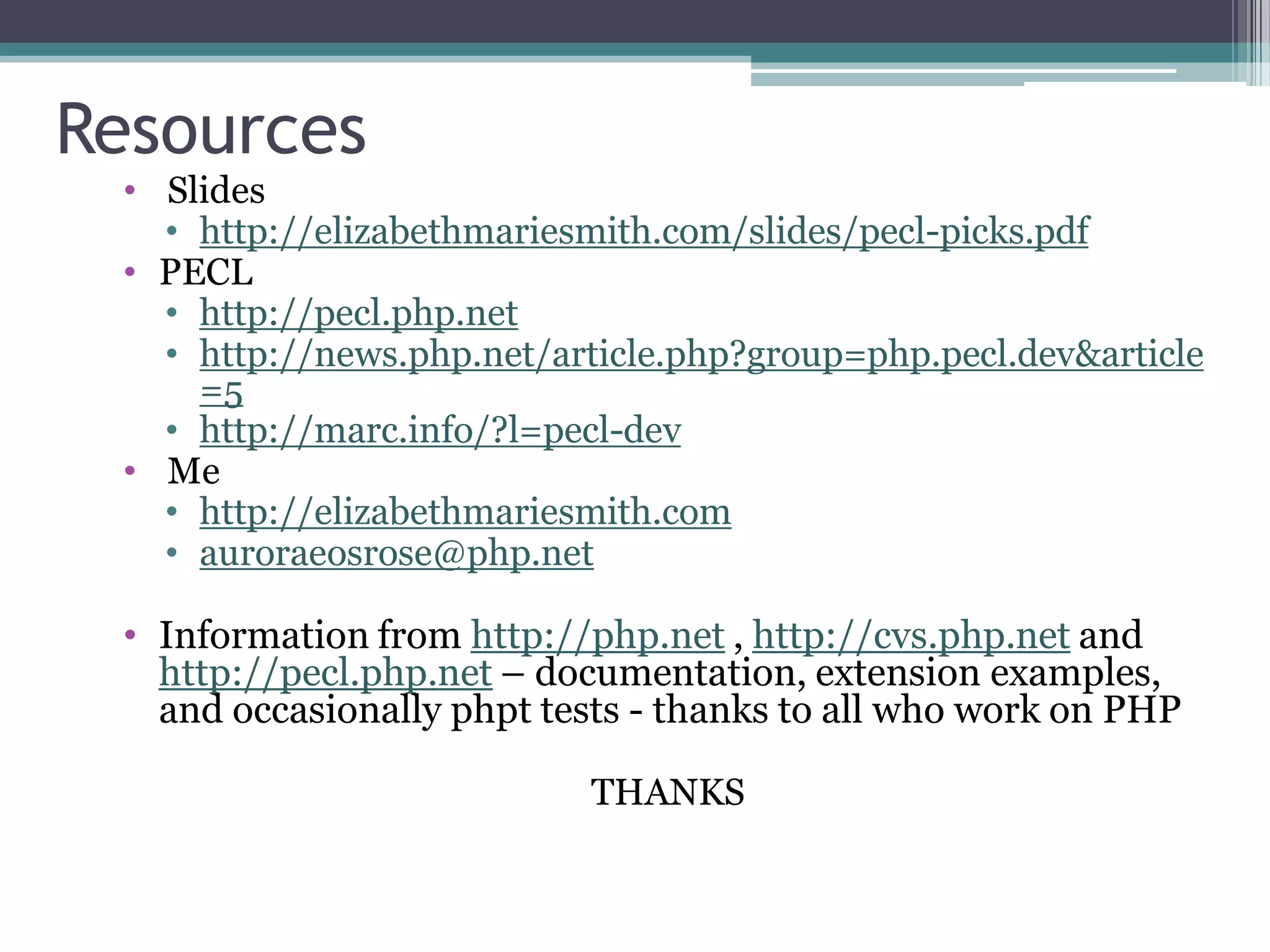 PECL Picks - Extensions to make your life better