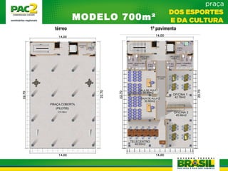 térreo 1º pavimento
MODELO 700m²
 