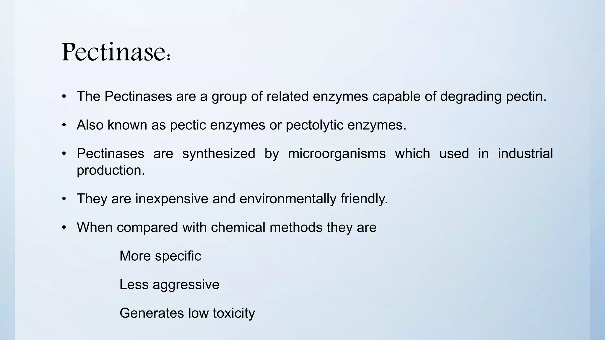 Pectic enzymes PPT