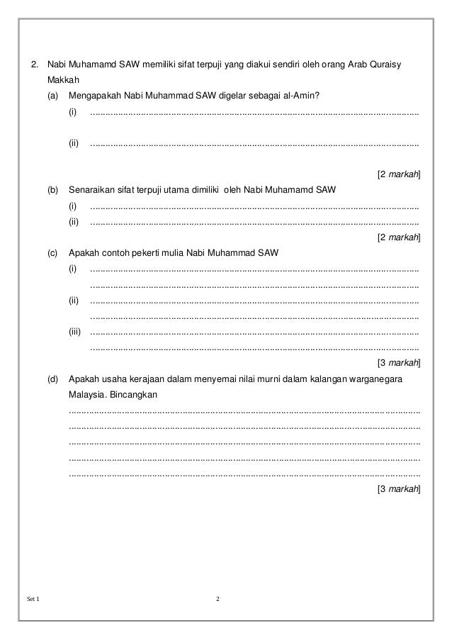 Pecutan Akhir Sejarah SPM Kedah Set 1