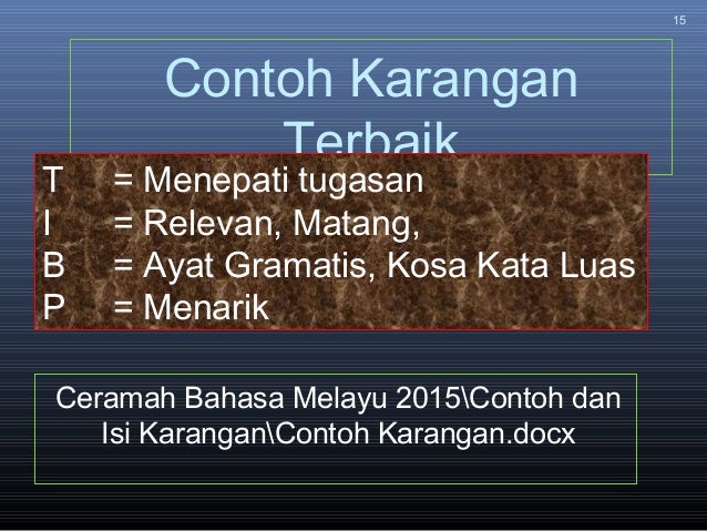 Contoh Karangan Gramatis - Contoh Poll