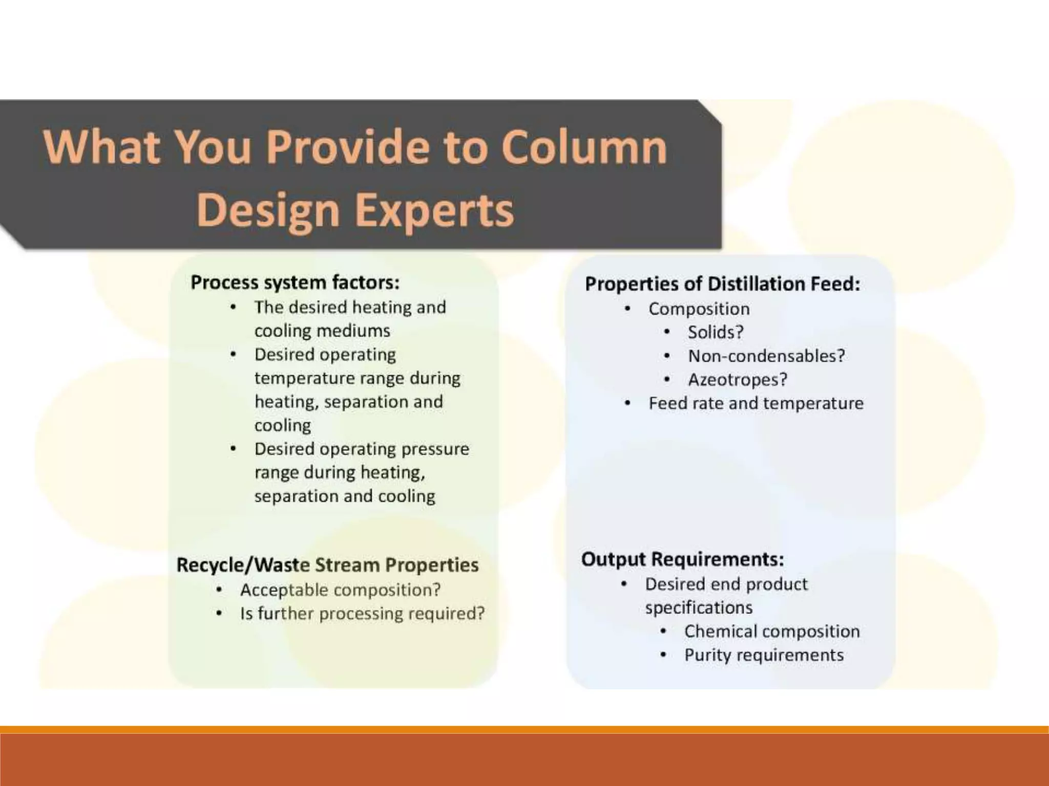 Basic of distillation column design | PPTX