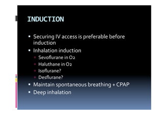 Inhalation Induction Anesthesia for Pediatric Airway Surgery | PDF