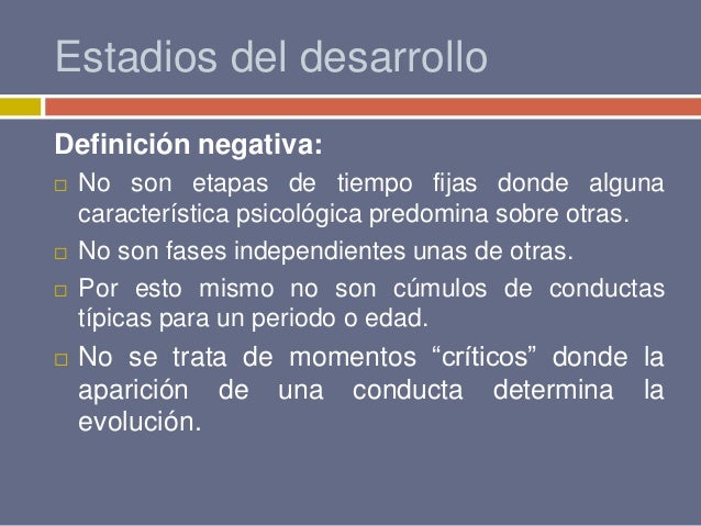Los estadios del desarrollo congnitivo en la teoría de Piaget