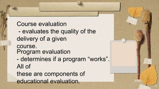 PED 6: Assessment of Student Learning 2. | PPTX