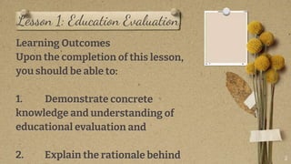 PED 6: Assessment of Student Learning 2. | PPTX