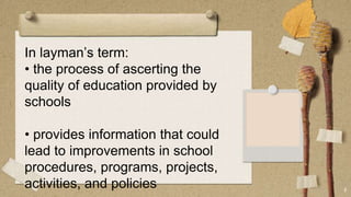 PED 6: Assessment of Student Learning 2. | PPTX