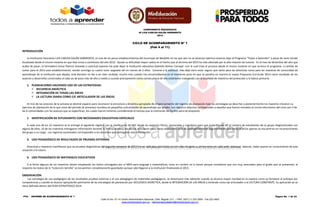 COMPONENTE PEDAGÓGICO
IE LUIS CARLOS GALÁN SARMIENTO
2014
PTA – INFORME DE ACOMPAÑAMIENTO Nº 1 Página No. 1 de 23
Calle 43...