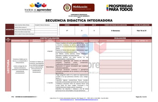 COMPONENTE PEDAGÓGICO
IE LUIS CARLOS GALÁN SARMIENTO
2014
PTA – INFORME DE ACOMPAÑAMIENTO Nº 1 Página No. 2 de 23
Calle 43...