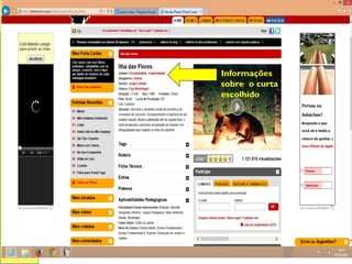 Informações
sobre o curta
escolhido
 