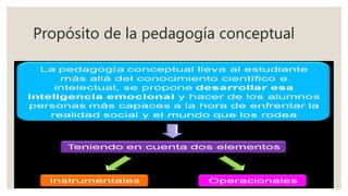 Propósito de la pedagogía conceptual
 