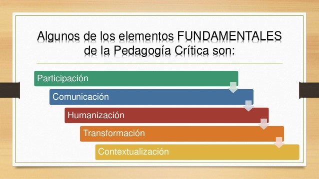 Resultado de imagen de ideas principales de la pedagogia critica