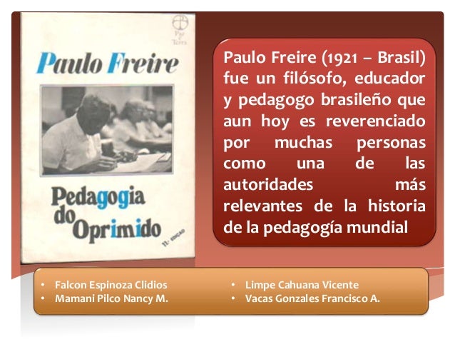 Pedagogía del oprimido de Paulo Freire