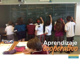 ¿Qué es aprendizaje cooperativo?
Un modelo de enseñanza que enfatiza la
ausencia de competición y pone el foco
en el reparto de tareas, de
responsabilidades y en la comunicación
 