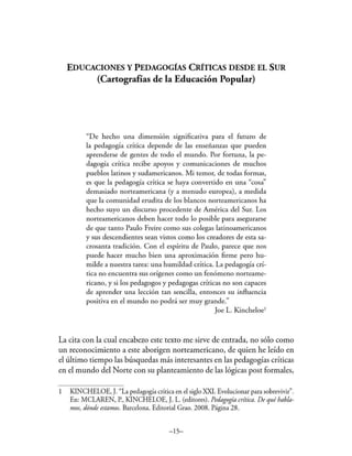 Pedagogías críticas Napoleón