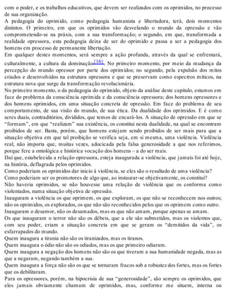 Livro: Pedagogia do Oprimido - Paulo Freire | PDF
