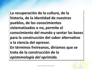 EDUCACIÓN POPULAR
 