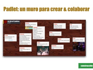 construcción
Padlet: un muro para crear & colaborar
 
