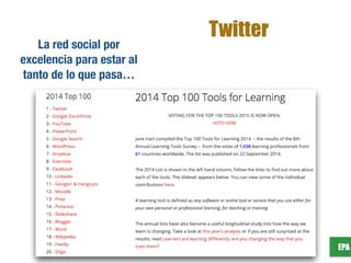 EPA
Twitter
La red social por
excelencia para estar al
tanto de lo que pasa…
 