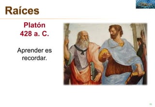 10
Platón
428 a. C.
Aprender es
recordar.
 