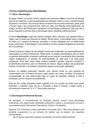 Pedagogia (modulo ii) Ética profissional docente e gestão de conflitos ...