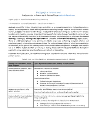 A pedagogical model for the teaching of History | DOCX