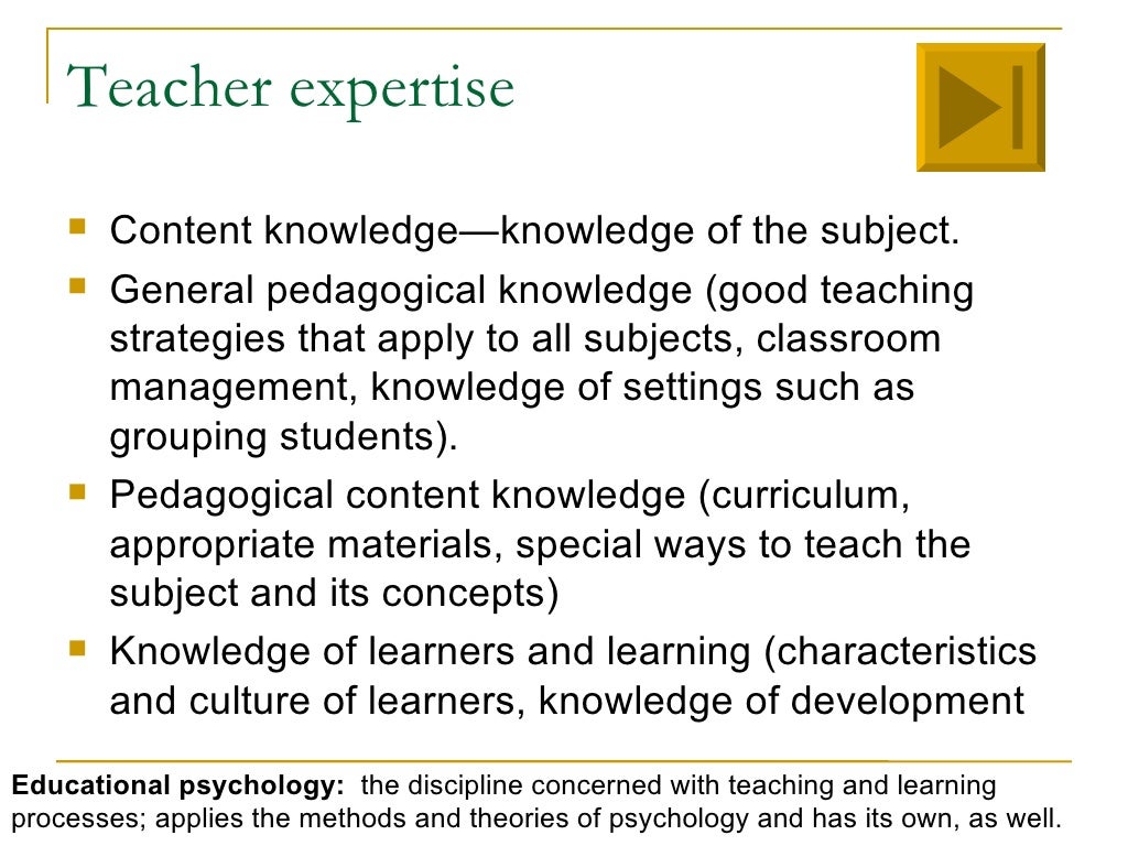 Types of Teacher Expertise