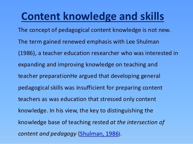 Knowledge Of Content Related Pedagogy Examples KnowledgeWalls