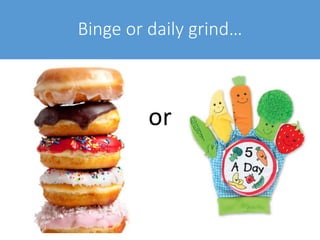 Binge or daily grind…
 