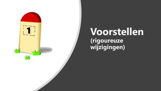 Voorstellen
(rigoureuze
wijzigingen)
 