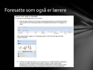Foresatte som også er lærere
 