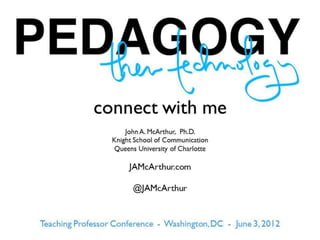 Pedagogy, then Technology
